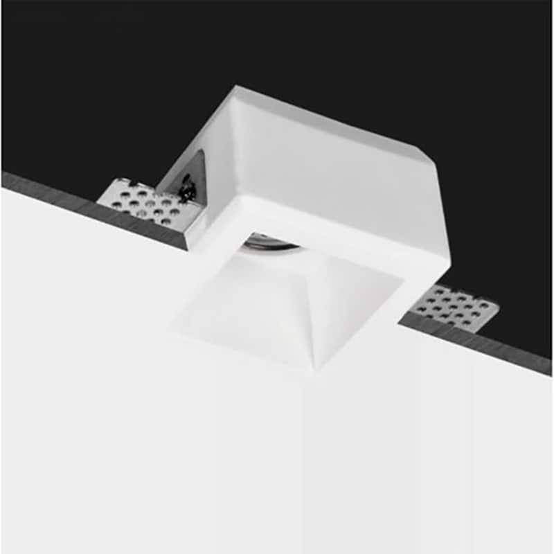 Gips inbouwspot - DL - gips vierkant "Touré" 80x80x55mm exclusief GU10 - ART DELIGHT - DL 9284 WI