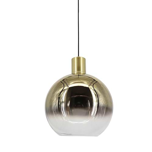 Hanglamp goud 1-lichts "Rosario" Ø20cm bol goud/helder E27 - ART DELIGHT - HL 202-20 GO