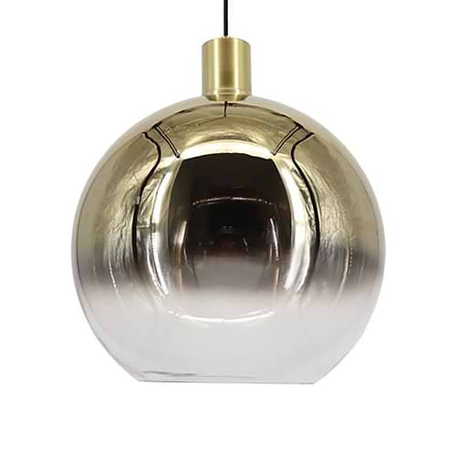 Hanglamp goud 1-lichts "Rosario" Ø40cm bol goud/helder E27 - ART DELIGHT - HL 202-40 GO