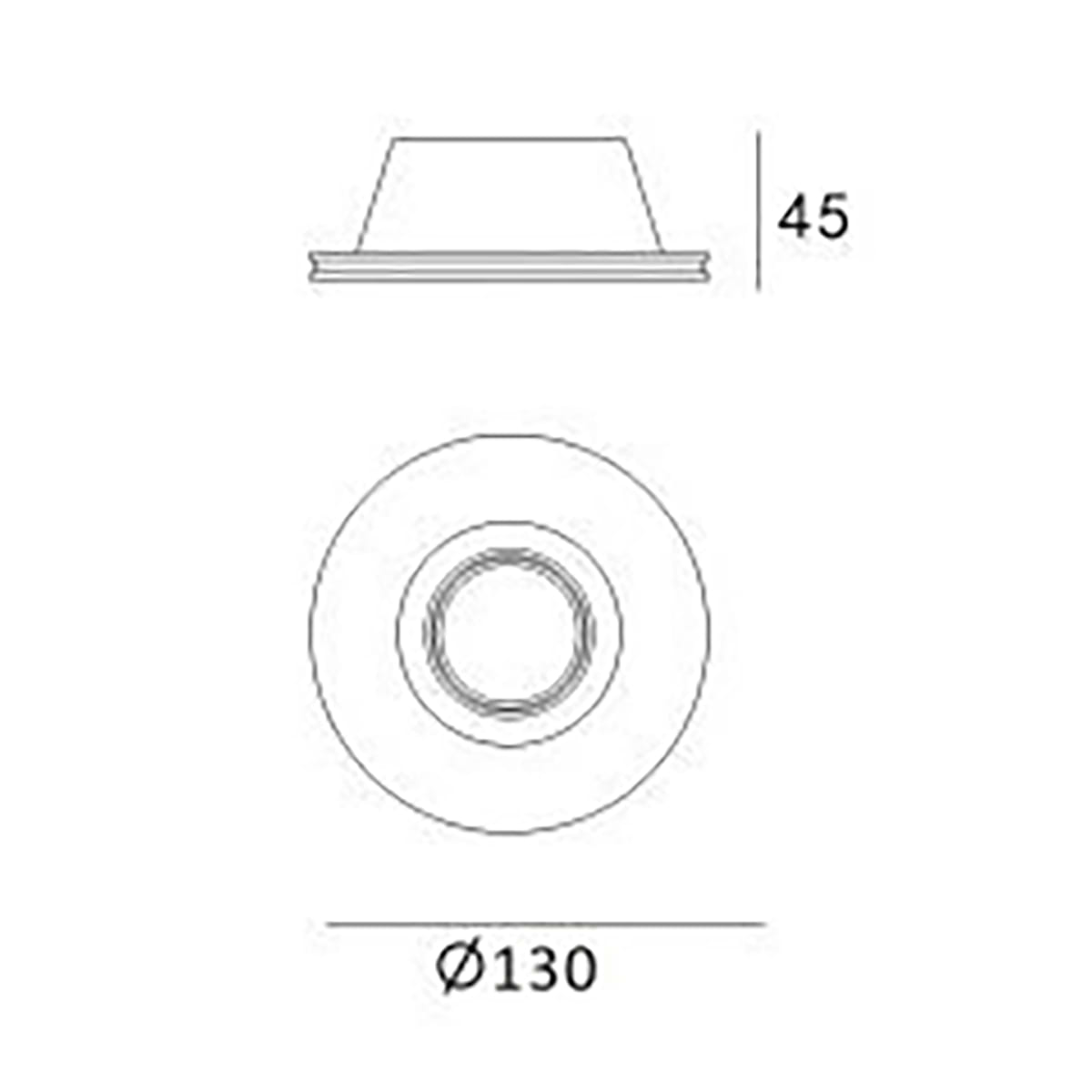 Gips inbouwspot - DL - gips rond "Vieira" Ø130x45mm exclusief GU10 - ART DELIGHT - DL 9130 WI