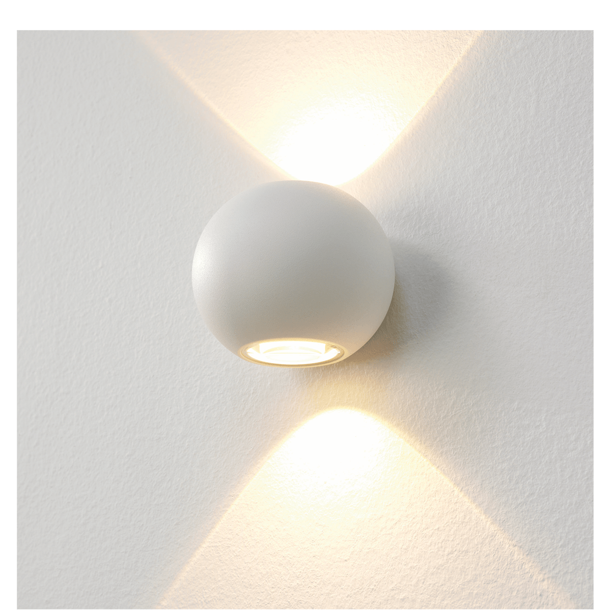 Buiten wandlamp - Badkamer wandlamp - IP54 - wandlamp wit "Denver" Ø10cm LED - ART DELIGHT - WL DENVER WI