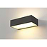 Buiten wandlamp of badkamer wandlamp - IP54 - wandlamp zwart "Eindhoven" LED - ART DELIGHT. Dimbare LED buiten wandlamp of voor op de badkamer. De lamp is voorzien van twee geïntegreerde LED lichtbronnen en schijnt het licht naar boven en naar beneden langs de muur. De afmeting is lxbxh: 18 -2x10x5 cm. Het materiaal is aluminium en glas.  - WL EINDH150 ZW LED
