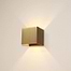 Wandlamp licht brons 1-lichts "Gymm" kubus 10x10x10cm exclusief G9 - ART DELIGHT. Prachtige vierkante wandlamp. Licht schijnt naar boven en naar beneden op de muur.  - WL GYMM LB