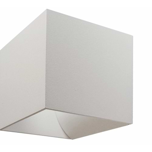 Wandlamp wit 1-lichts "Gymm" kubus 10x10x10cm exclusief G9 - ART DELIGHT. Prachtige vierkante wandlamp. Licht schijnt naar boven en naar beneden op de muur.  - WL GYMM WI