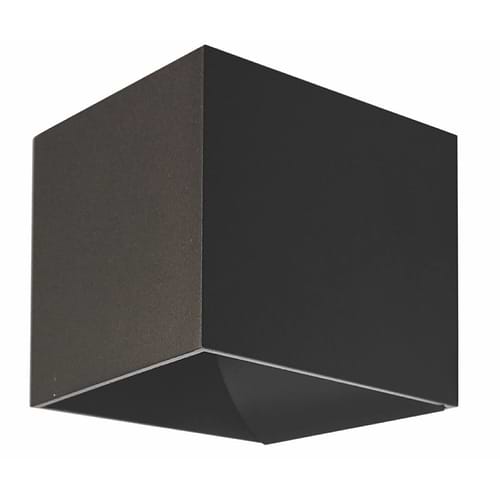 Wandlamp zwart 1-lichts "Gymm" kubus 10x10x10cm exclusief G9 - ART DELIGHT. Prachtige vierkante wandlamp. Licht schijnt naar boven en naar beneden op de muur.  - WL GYMM ZW