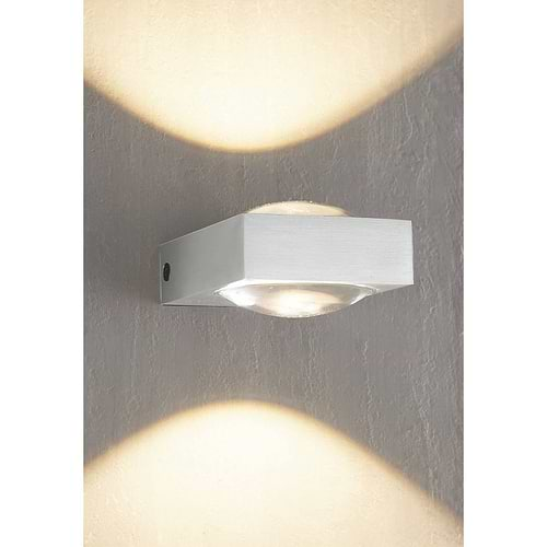 Wandlamp aluminium "Jena" LED 2x3W 2700K 2x176lm - ART DELIGHT - WL JENA ALU