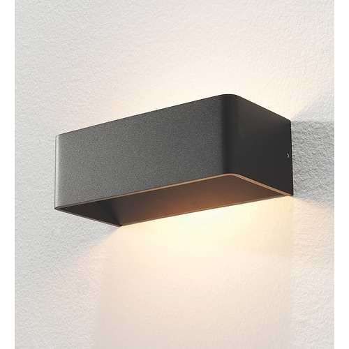 Wandlamp zwart 2-lichts "Mainz" 20 cm breed - LED 2x3W 2700K 2x270lm - ART DELIGHT. Licht schijnt naar boven en naar beneden. Inclusief driver GLP08WTR350-P. - WL MAINZ ZW