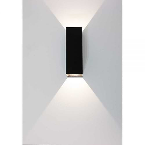 Buiten wandlamp - badkamer wandlamp - up&down verlichting - zwart "Vegas" 5x5x15cm IP65 dimbaar LED 2x1 -5W 2700K 2x175lm - ART DELIGHT - WL VEGAS150 ZW