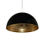 Hanglamp zwart 1-lichts 50cm koepel gold in "Gala" E27 - ART DELIGHT