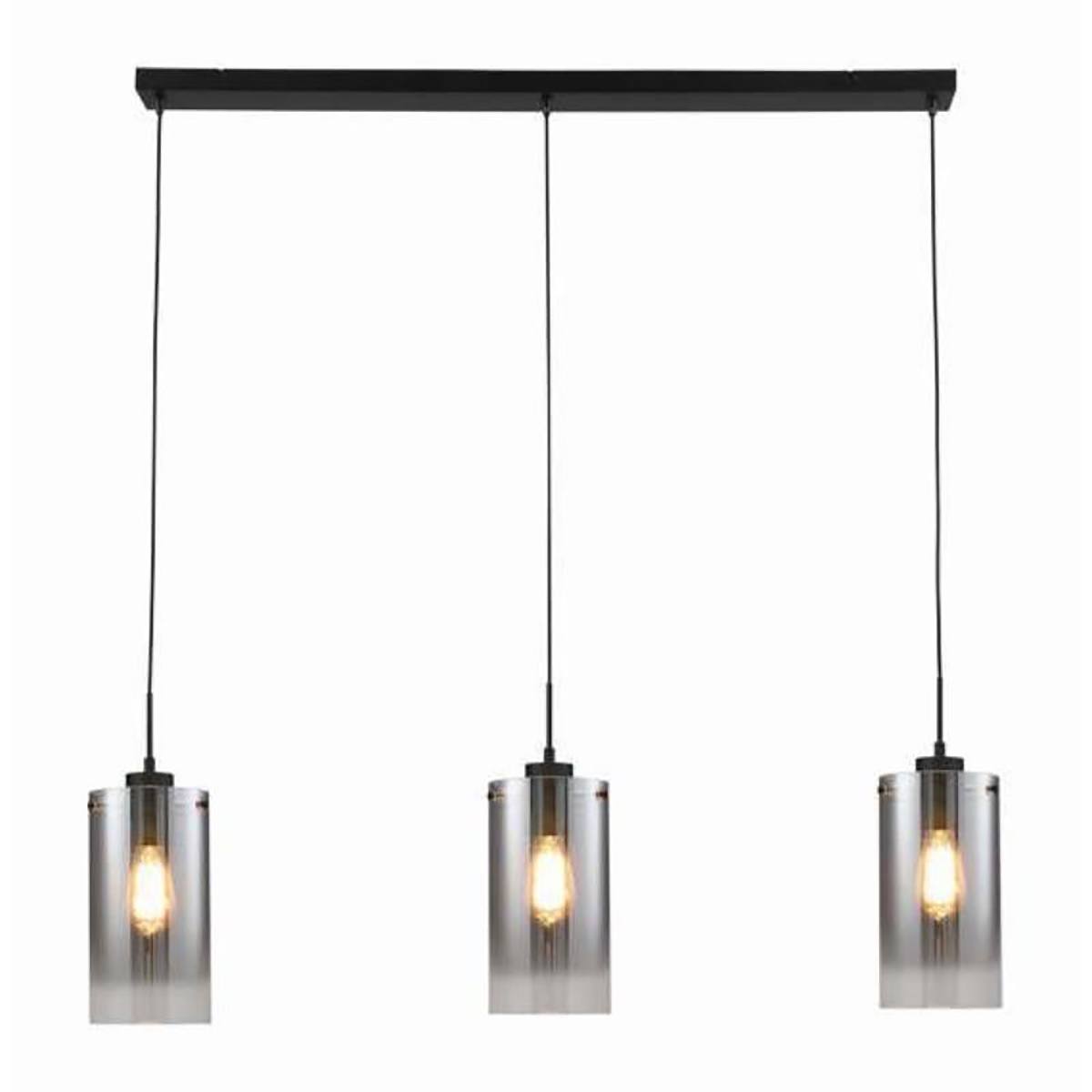 Hanglamp Ventotto zwart smoke 3-lichts 100cm FREELIGHT - H5823SK