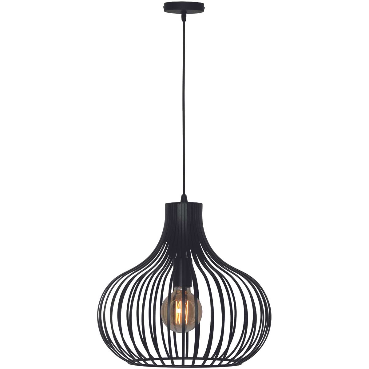 Hanglamp 'Aglio' 38cm Zwart FREELIGHT - H 7842 Z