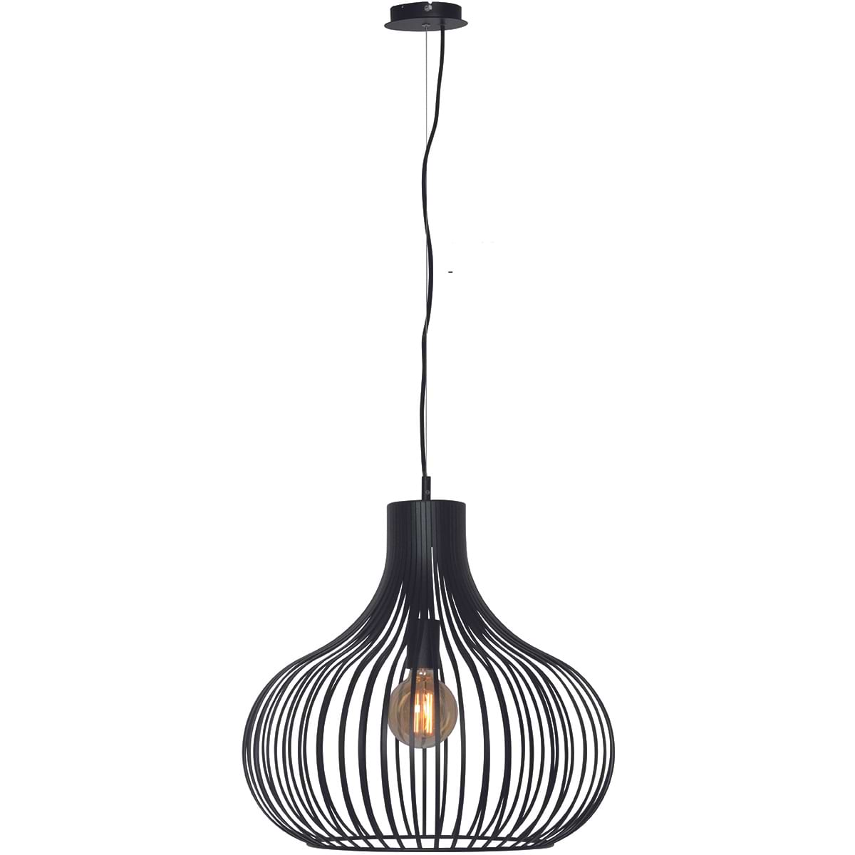 Hanglamp 'Aglio' 48cm Zwart FREELIGHT - H 7843 Z