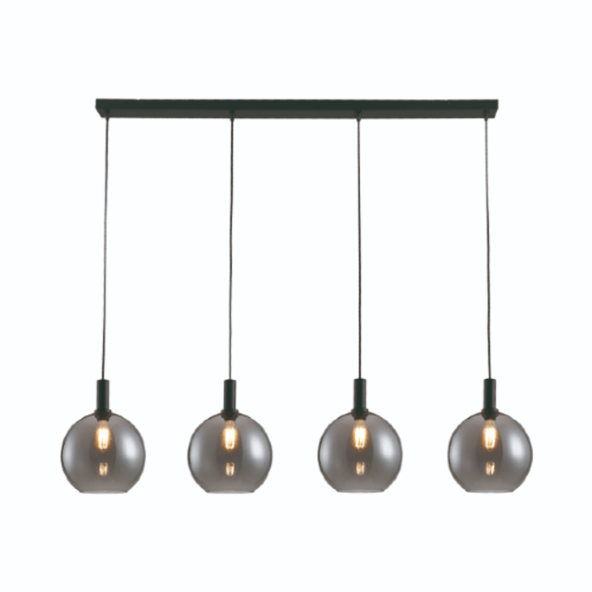 Hanglamp Chandra rookglas lengte 120 cm 4-lichts FREELIGHT - H9404SK