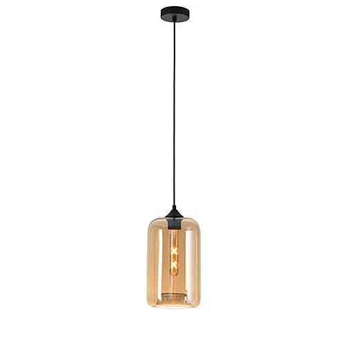 Hanglamp amber 1-lichts "Botany" Ø17