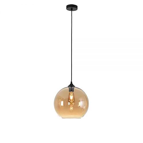 Hanglamp amber 1-lichts "Marino" Ø30cm amber/glas E27 - ART DELIGHT