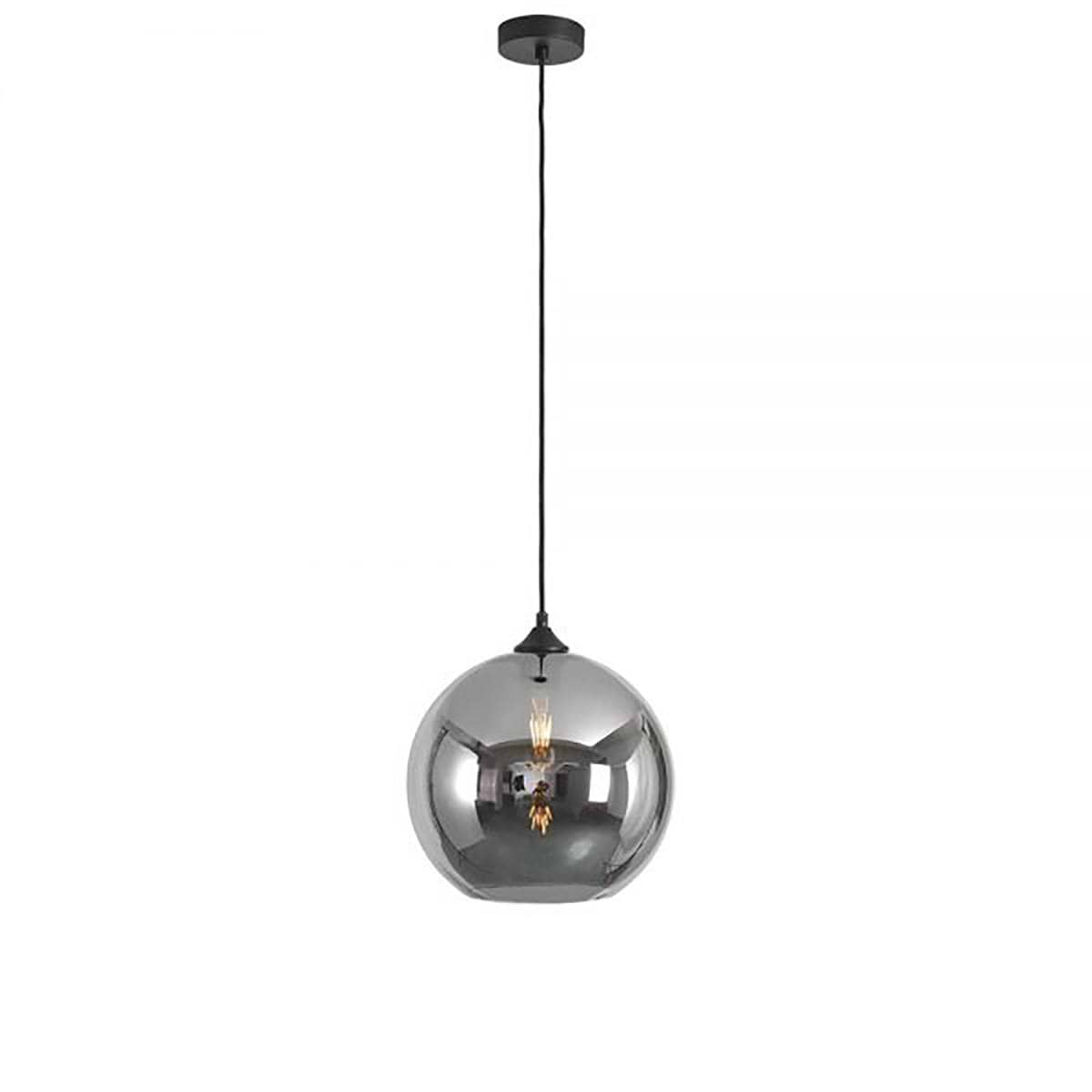 Hanglamp smoke 1-lichts "Marino" Ø30cm smoke/glas E27 - ART DELIGHT