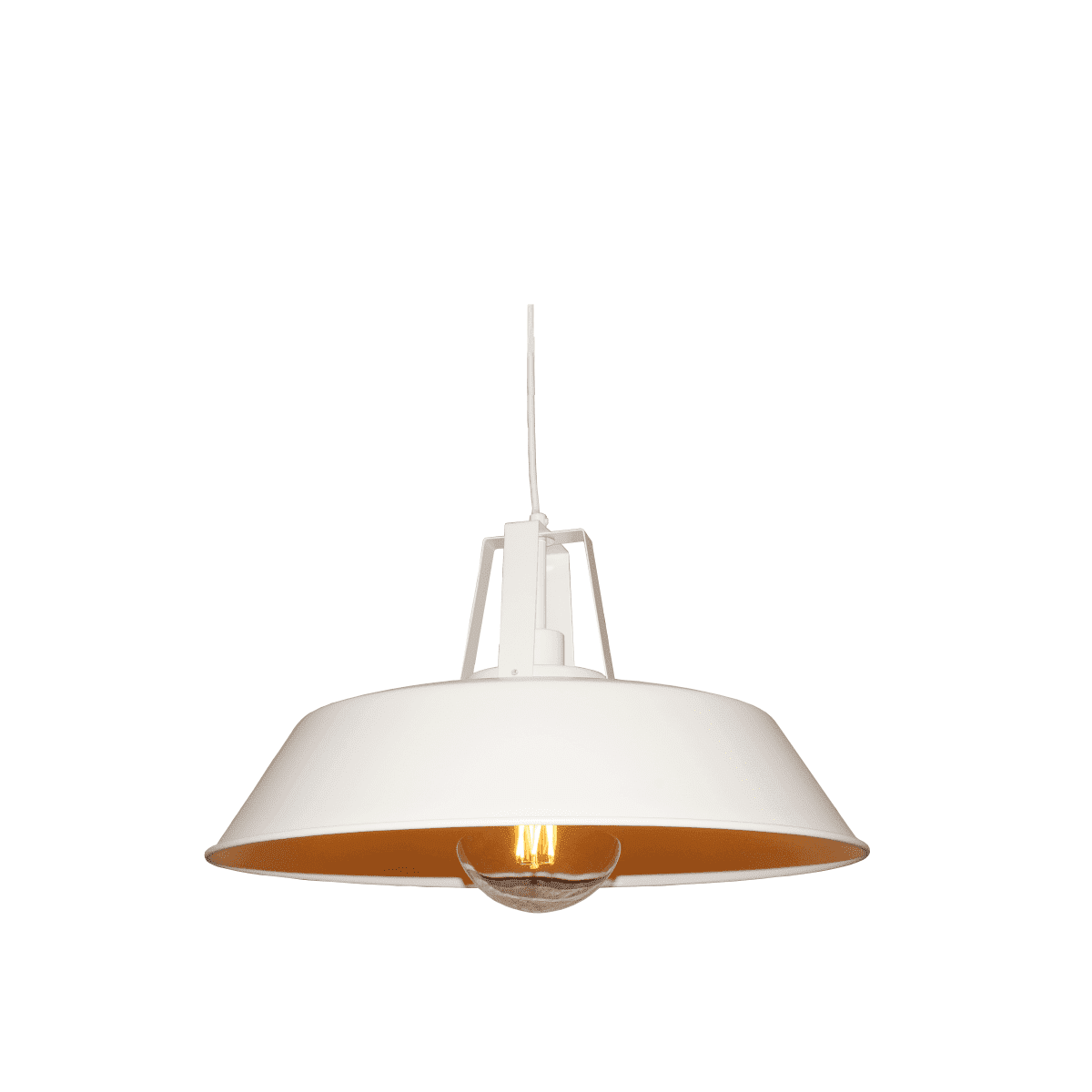 Hanglamp wit 1-lichts "Nero" Ø45cm snoer 150cm E27 - ART DELIGHT