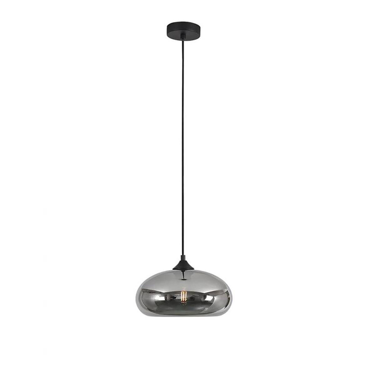 Hanglamp smoke 1-lichts "Paradise" Ø28cm smoke/glas E27 - ART DELIGHT