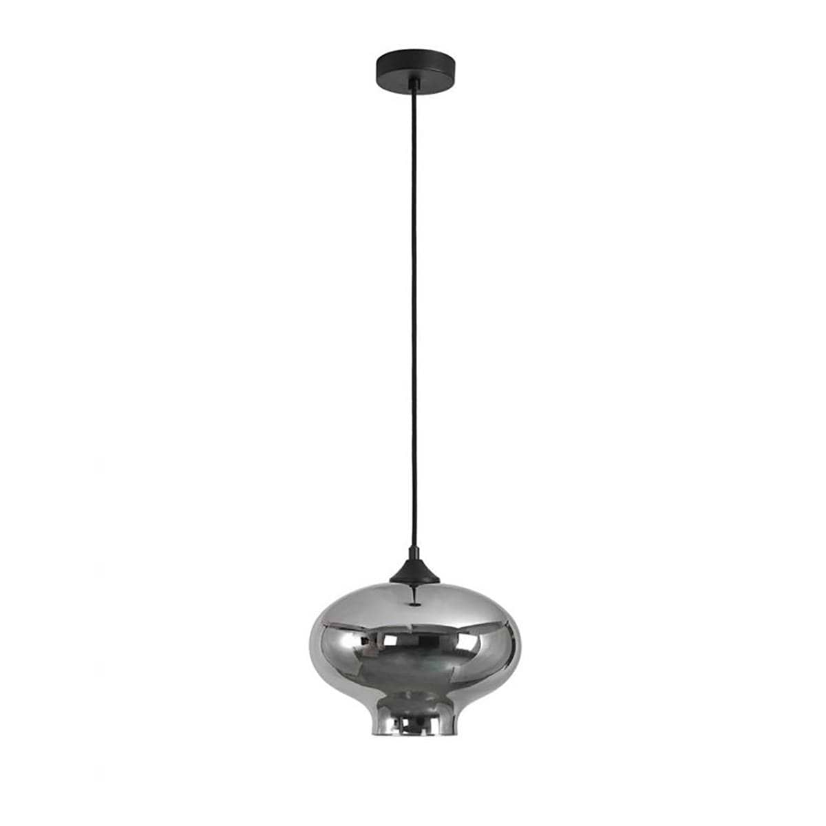 Hanglamp smoke 1-lichts "Toronto" Ø18cm H30cm smoke/glas E27 - ART DELIGHT