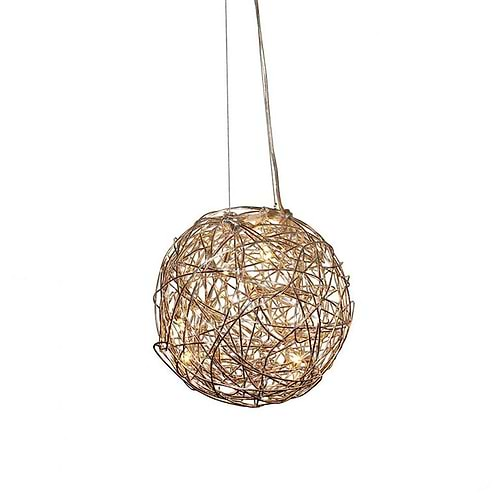 Hanglamp staal  "Draga" Ø35cm grove draadgaasbol G4 - ART DELIGHT