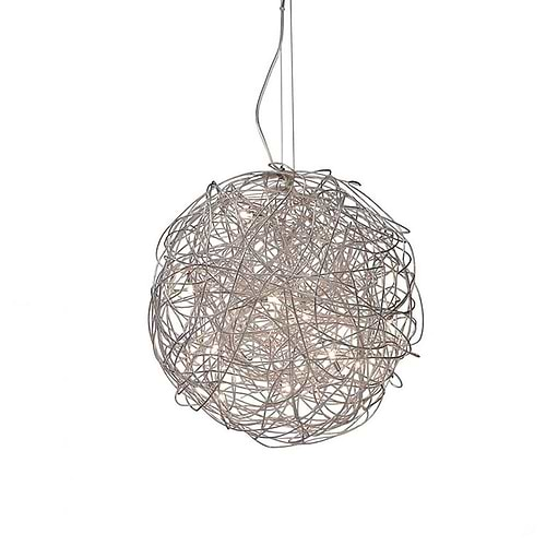 Hanglamp staal  "Draga" Ø50cm grove draadgaasbol G4 - ART DELIGHT