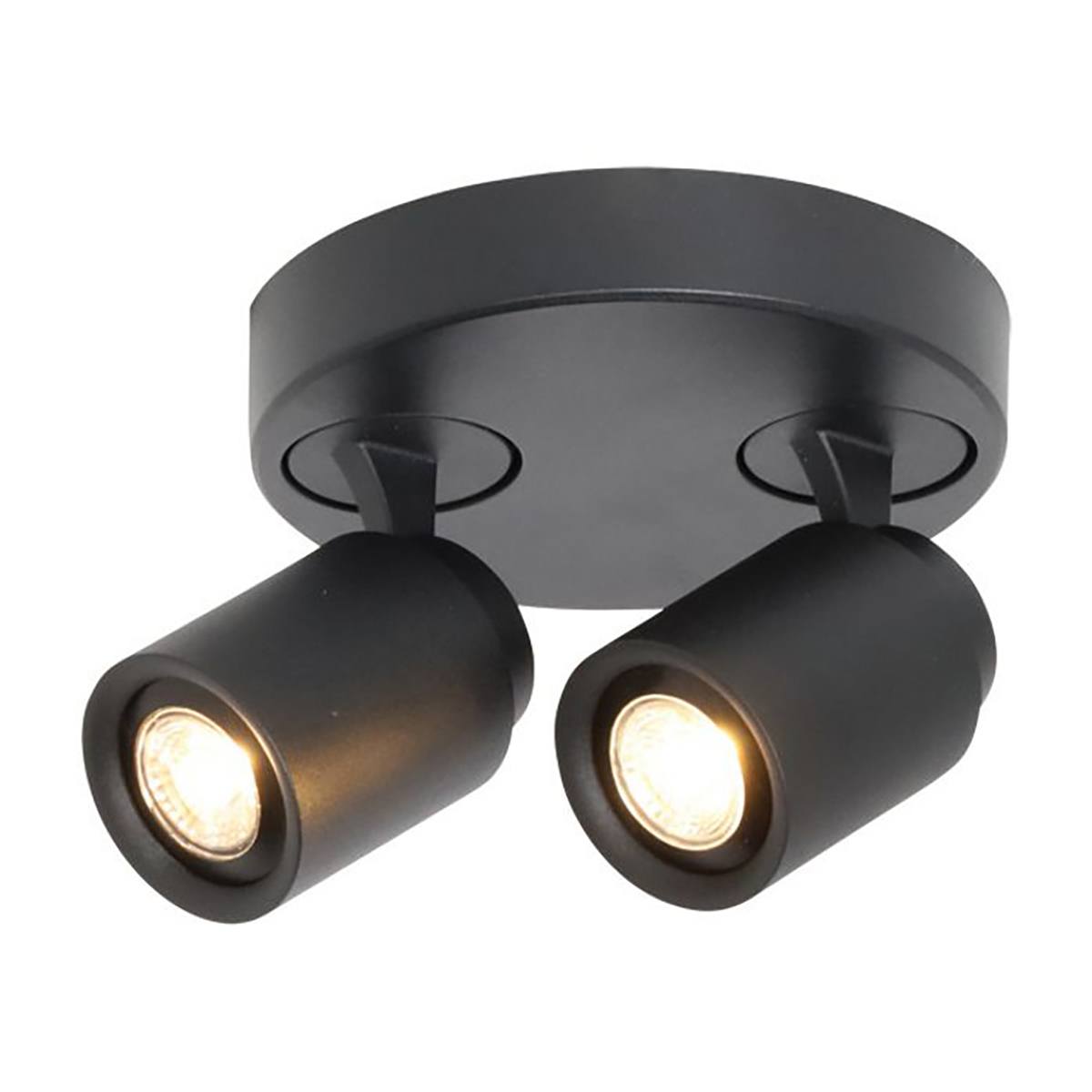 Opbouwspot Razza zwart 17cm 2-lichts FREELIGHT - PL1502Z