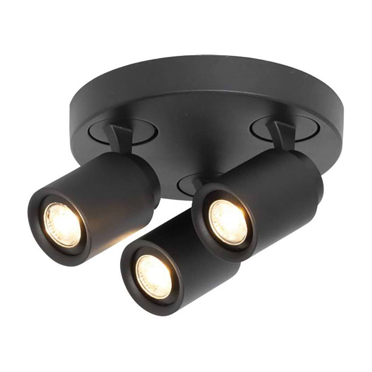 Opbouwspot Razza zwart 21cm 3-lichts FREELIGHT - PL1503Z