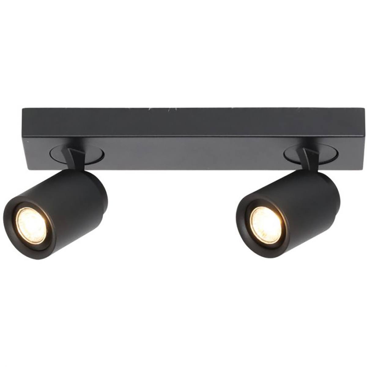Opbouwspot Razza zwart 32cm 2-lichts FREELIGHT - PL1521Z