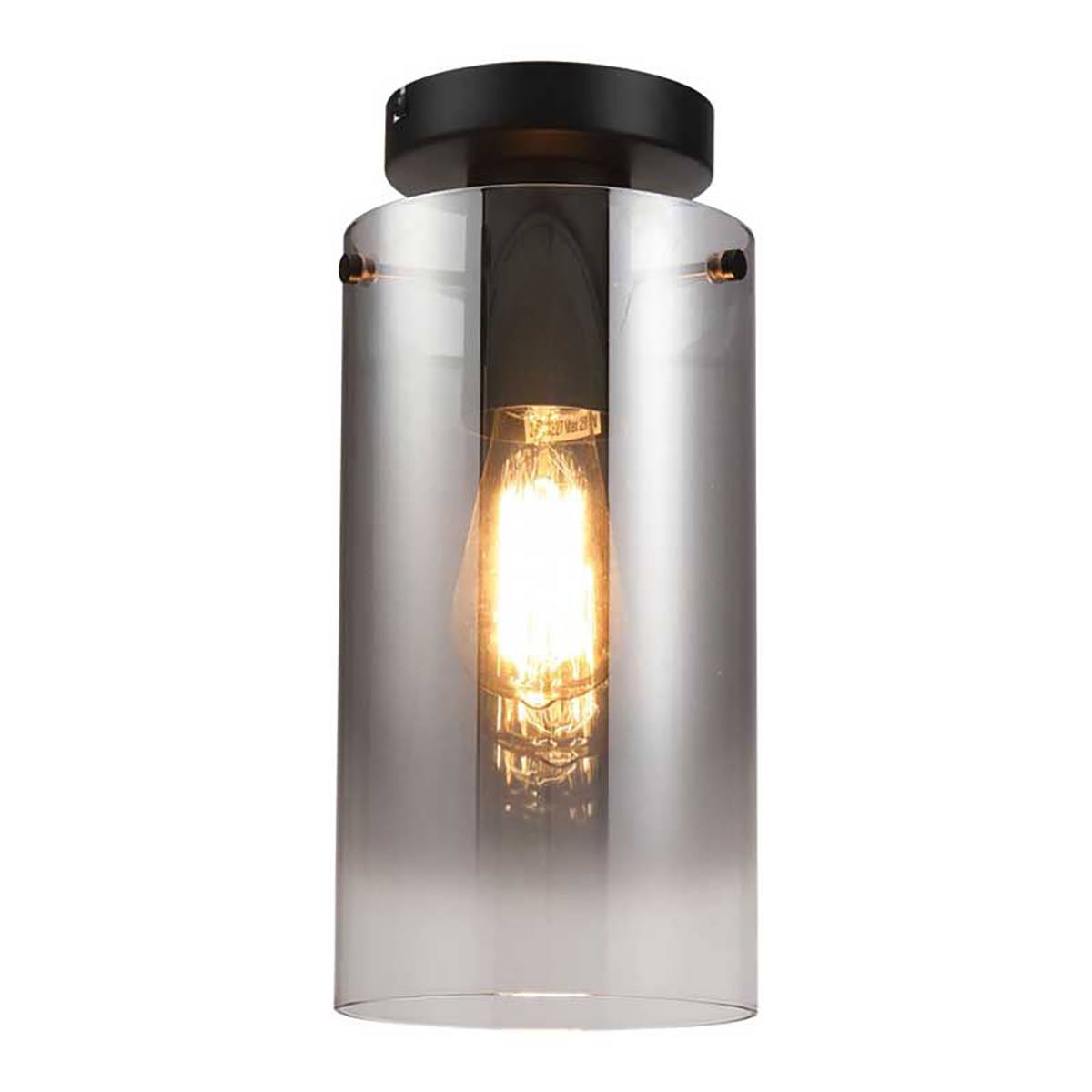 Plafondlamp Ventotto gerookt glas 1-lichts Ø15 FREELIGHT - PL5821SK