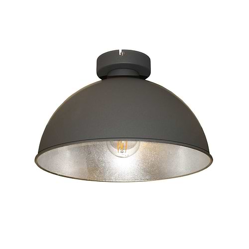 Plafondlamp 1xE27 grijs/zilver craquelé - met easy connector - ART DELIGHT