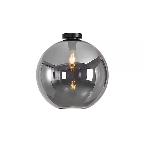 Plafondlamp smoke 1-lichts "Marino" Ø40cm smoke/glas E27 - ART DELIGHT