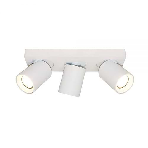 Plafondlamp en opbouwspotwit 3-lichts "Megano" 30x10xH11