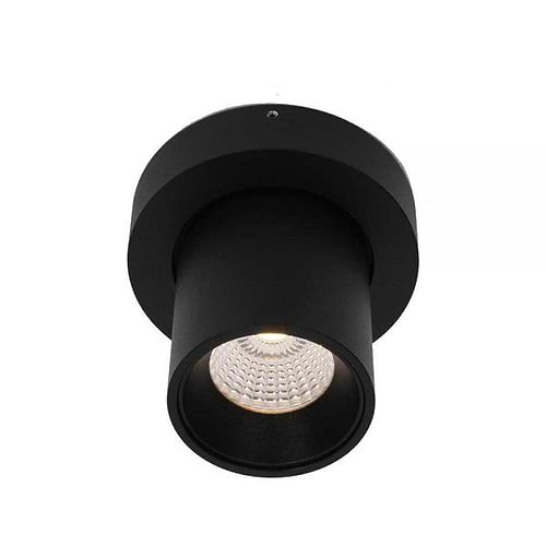 Plafondlamp zwart 1-lichts spot rond IP20 LED 6W 2700K 540lm dimbaar - ART DELIGHT