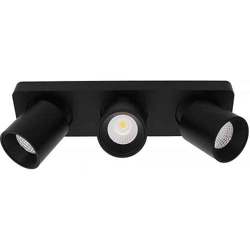 Plafondlamp zwart 3-lichts spot IP20 LED 3x6W 2700K 1620lm dimbaar - ART DELIGHT