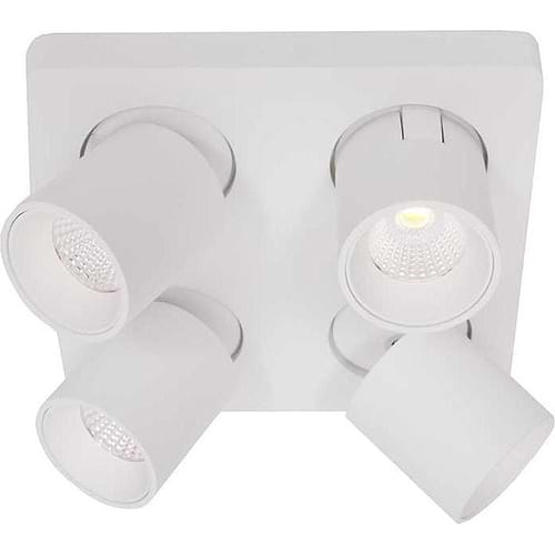 Plafondlamp wit 4-lichts spot IP20 LED 4x6W 2700K 2160lm dimbaar - ART DELIGHT