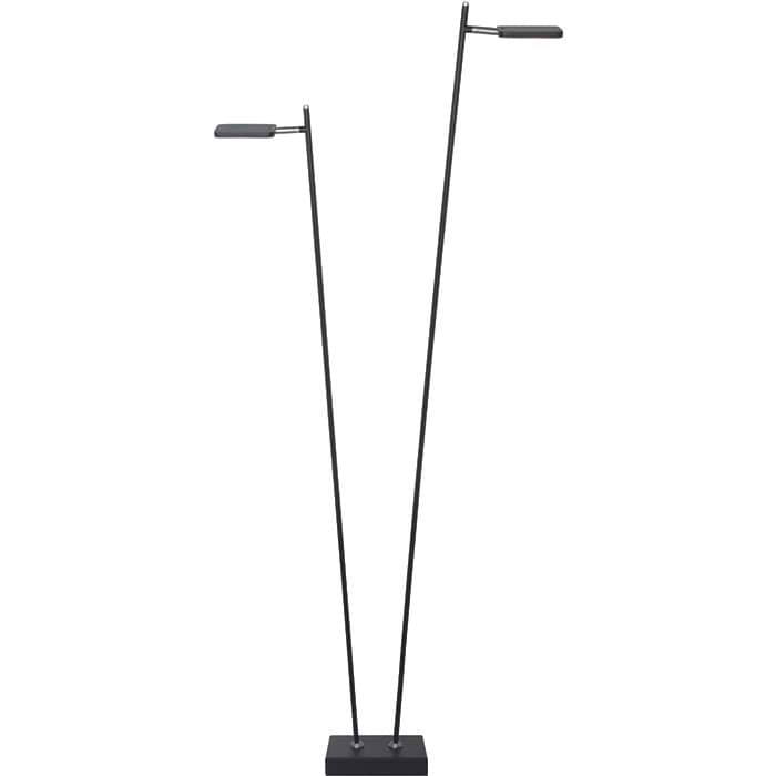 Vloerlamp 'Block' 2-lichts LED Zwart FREELIGHT - S 2322 Z