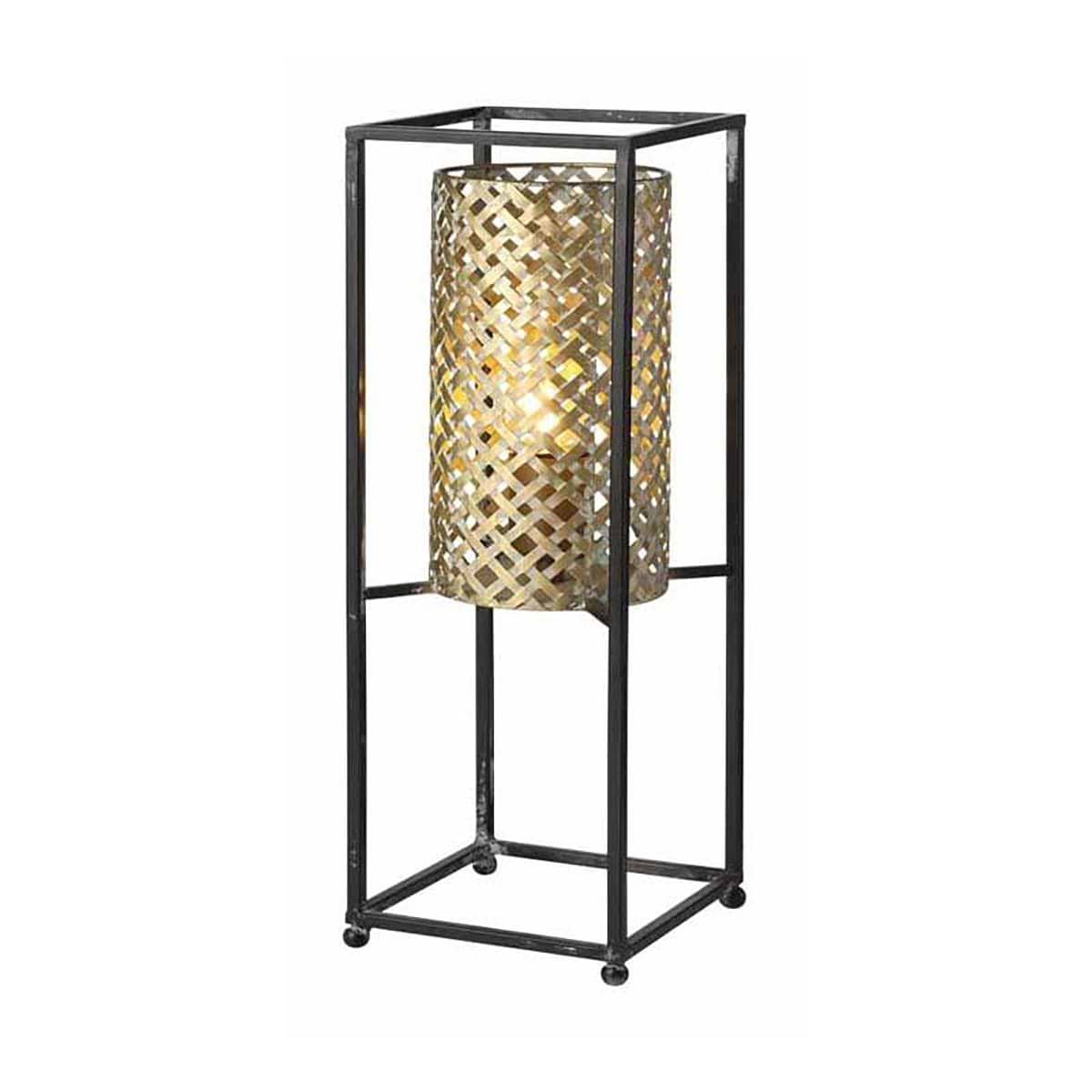 Tafellamp Petrolio zwart en goud hoogte 47cm 1-lichts FREELIGHT - T9247G