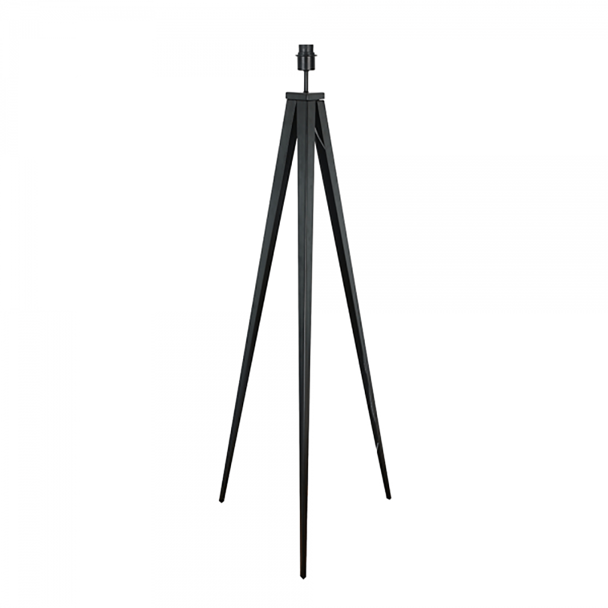 Vloerlamp zwart 1-lichts "Triad" 3poot 135h zonder kap E27 - ART DELIGHT