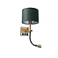 Wandlamp mat goud 3W flex "Quad" USB exclusief kap - ART DELIGHT