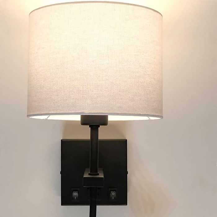 Wandlamp zwart 3W flex "Quad" USB exclusief kap  - ART DELIGHT