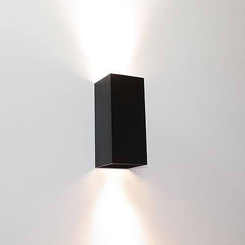 Wandlamp metallic zwart 2-lichts "Dante" up/down 6