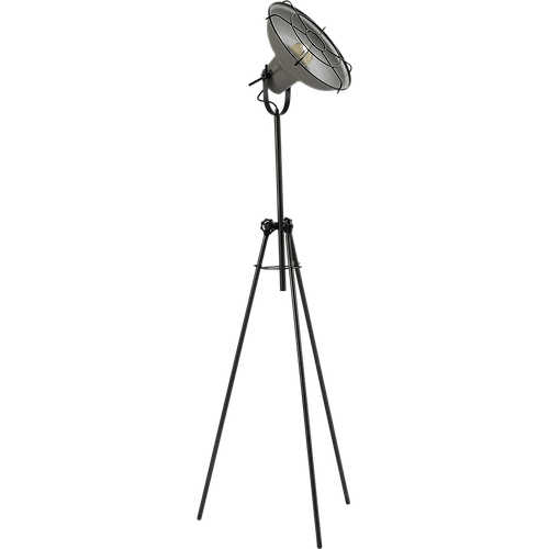 Industriële vloerlamp di Panna tripod zwart lampenkap 36cm