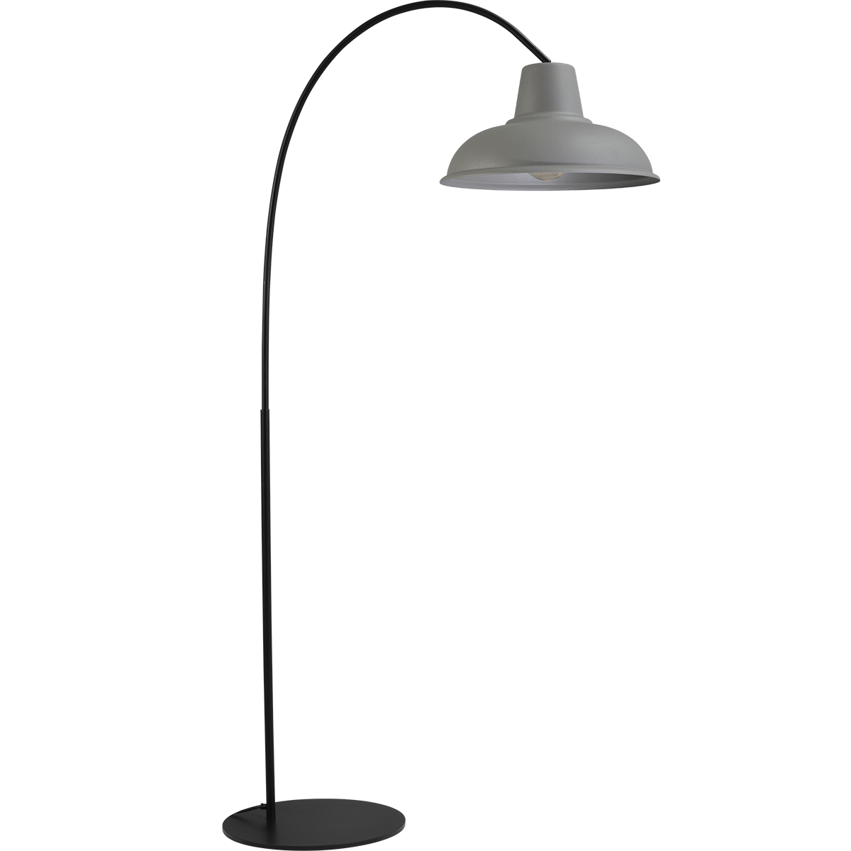 Industriële vloerlamp di Panna arch zwart hoogte 186cm