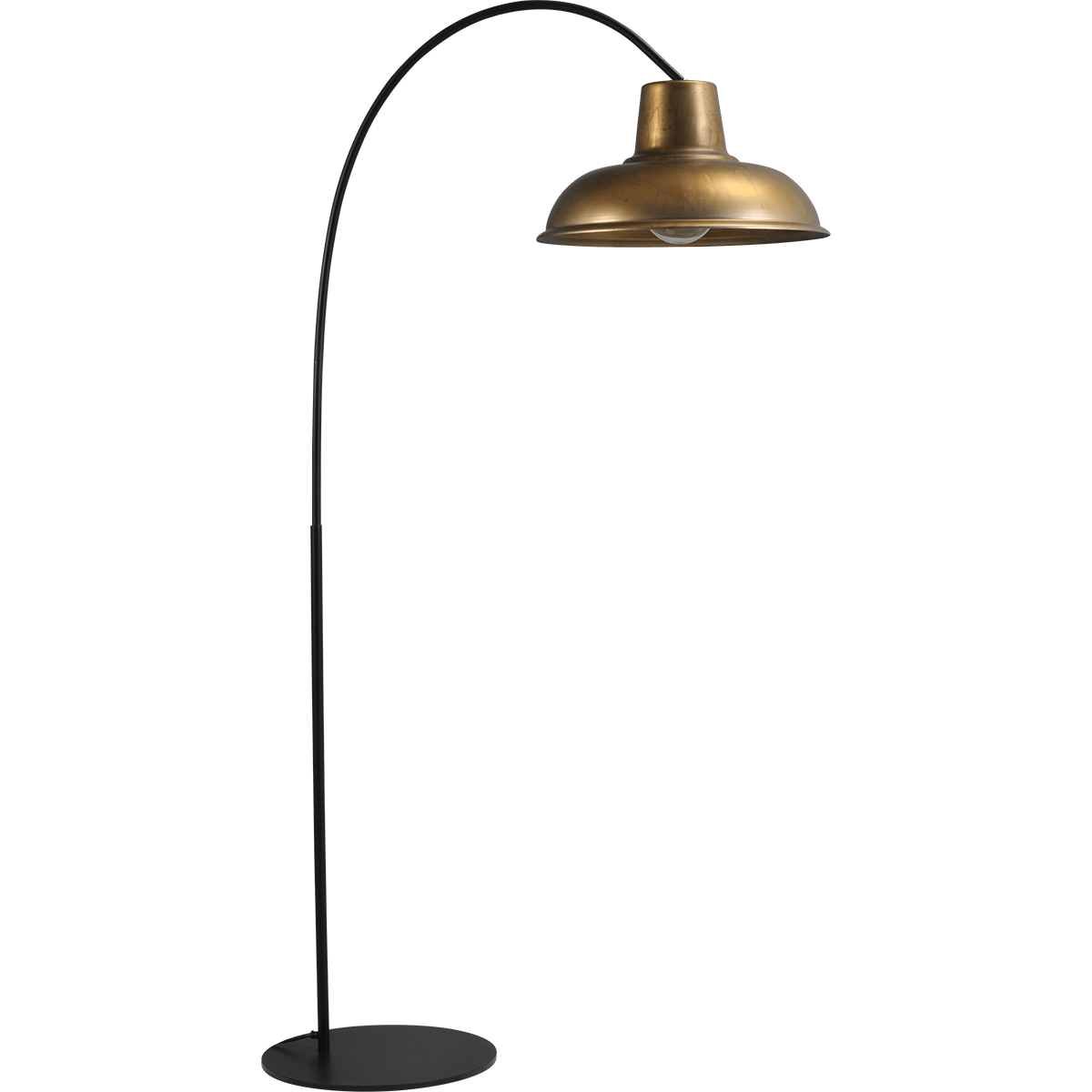 Industriële vloerlamp di Panna arch zwart hoogte 186cm
