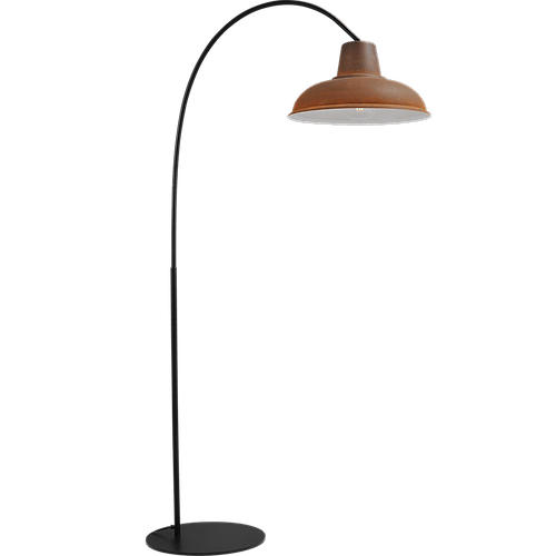 Industriële vloerlamp di Panna arch zwart hoogte 186cm