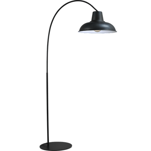 Industriële vloerlamp di Panna arch zwart hoogte 186cm