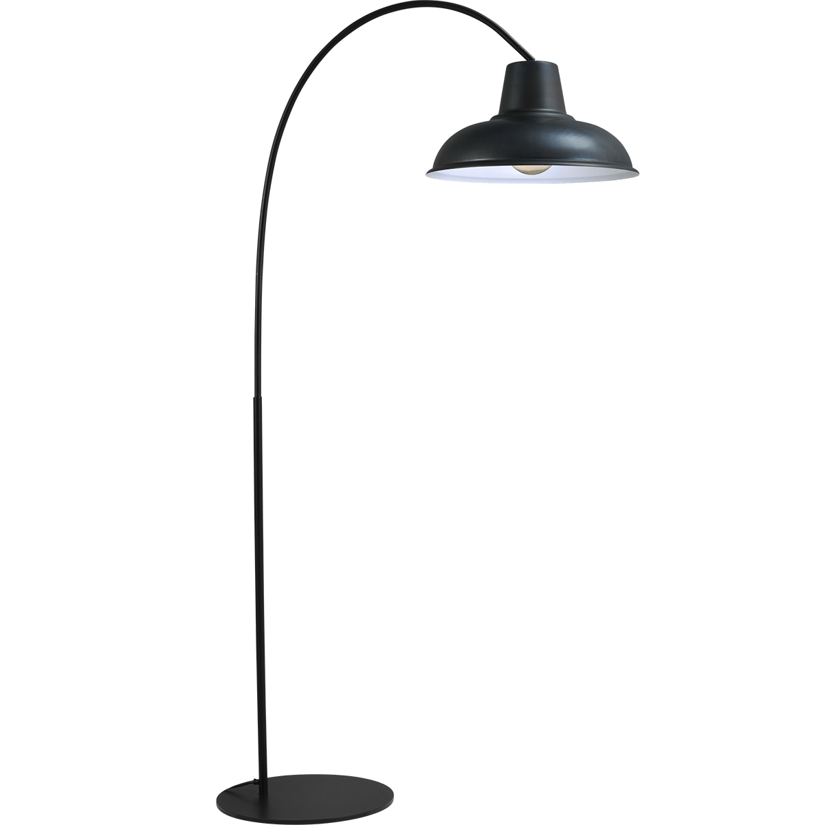 Industriële vloerlamp di Panna arch zwart hoogte 186cm