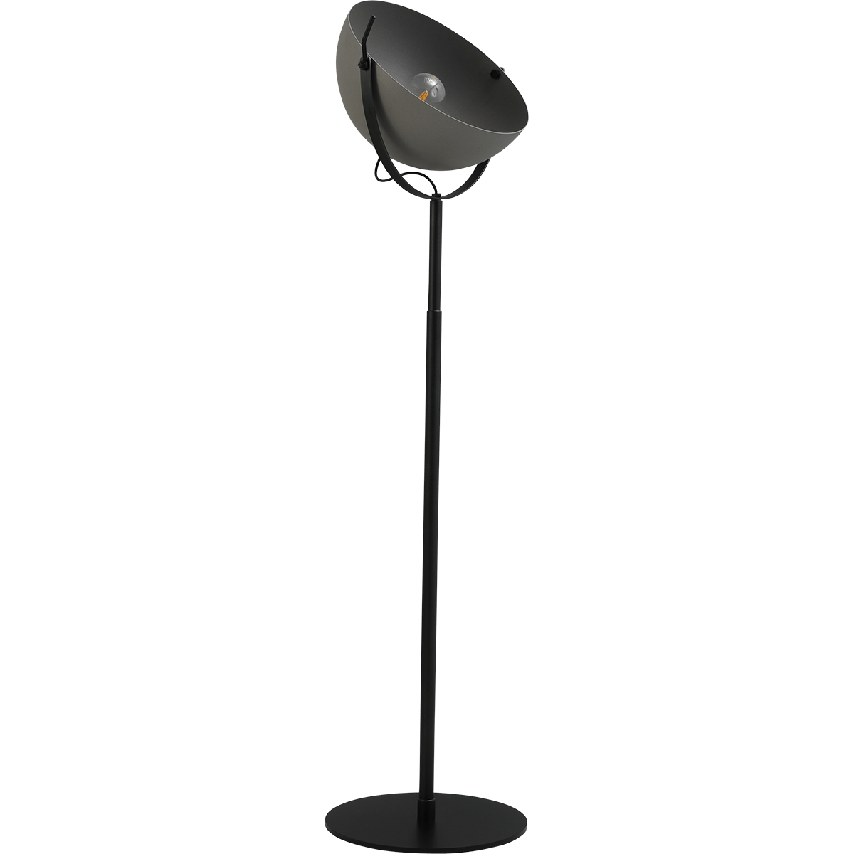 Industriële vloerlamp Larino Bow hoogte 175cm Ø40cm beton