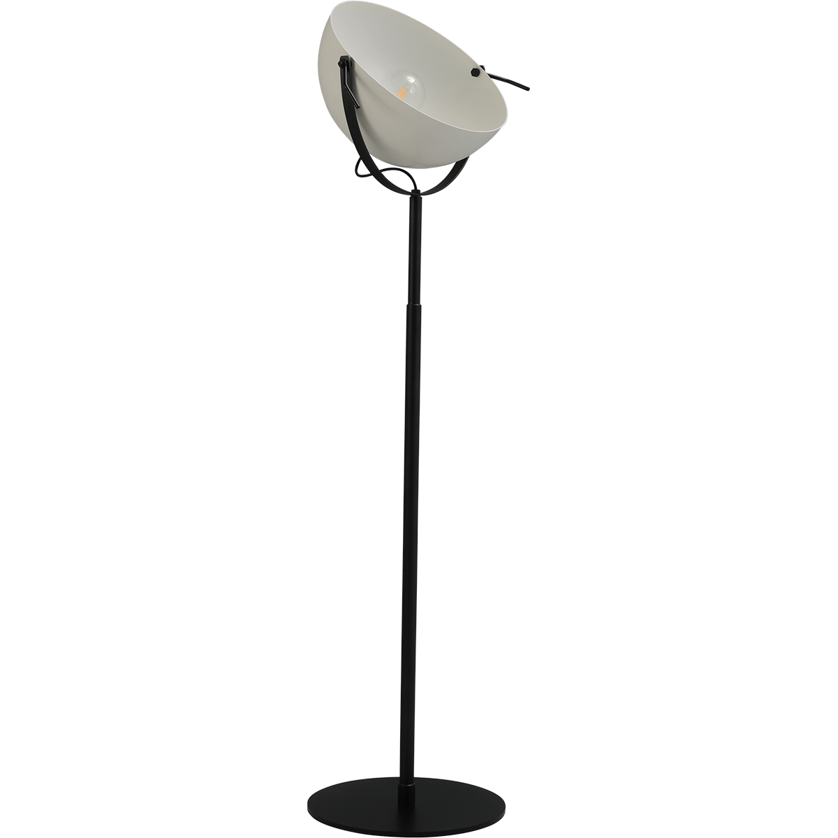 Industriële vloerlamp Larino Bow hoogte 175cm Ø40cm