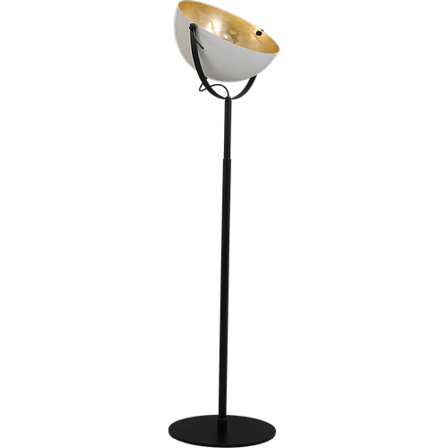 Industriële vloerlamp Larino Bow hoogte 175cm Ø40cm wit